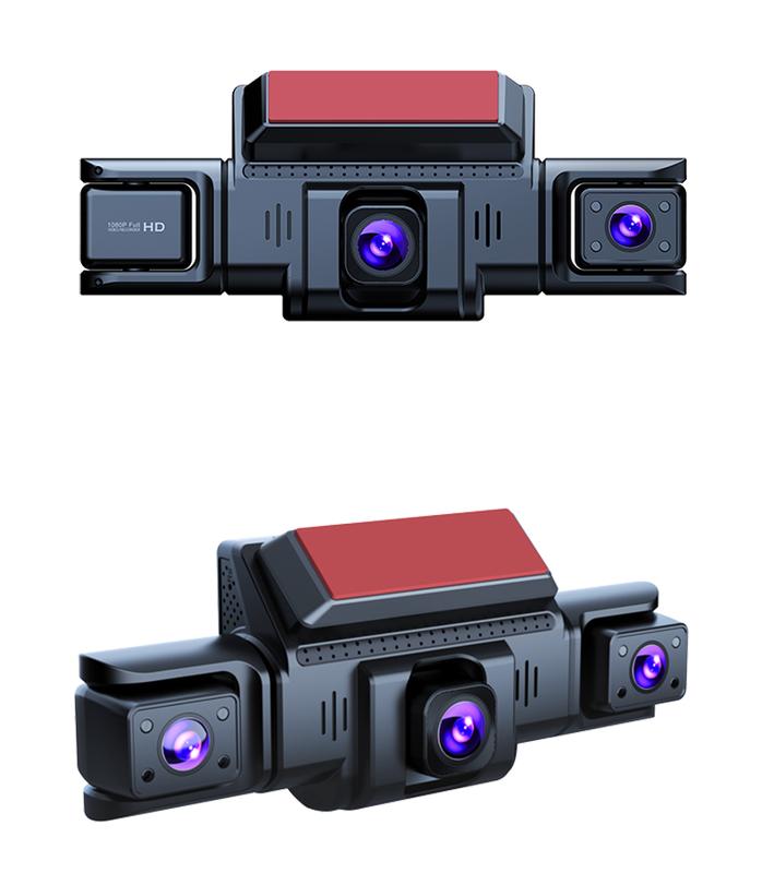 PASLDA 4-Channel Dash Cam, 1080P, Night Vision, WiFi, GPS, 3" IPS Screen, 32GB Card