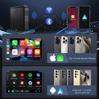 PASLDA Wireless CarPlay Adapter, Netflix & YouTube, Plug & Play, 2015+ Cars