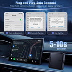 PASLDA Wireless CarPlay Adapter, Netflix & YouTube, Plug & Play, 2015+ Cars