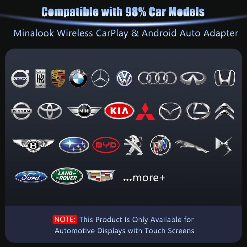 PASLDA Wireless CarPlay Adapter, Netflix & YouTube, Plug & Play, 2015+ Cars