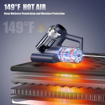 Mattress Vacuum Cleaner with UV-C & Hot Air, 16KPa Powerful Suction, HEPA Filter for Bed & Sofa