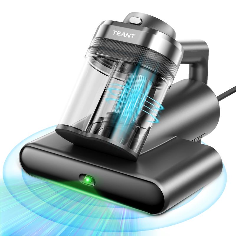 Teant Powerful Mattress Vacuum Cleaner, 18kPa Strong Suction, UV-C Light, Green Dust Detection, Heat & HEPA Filter