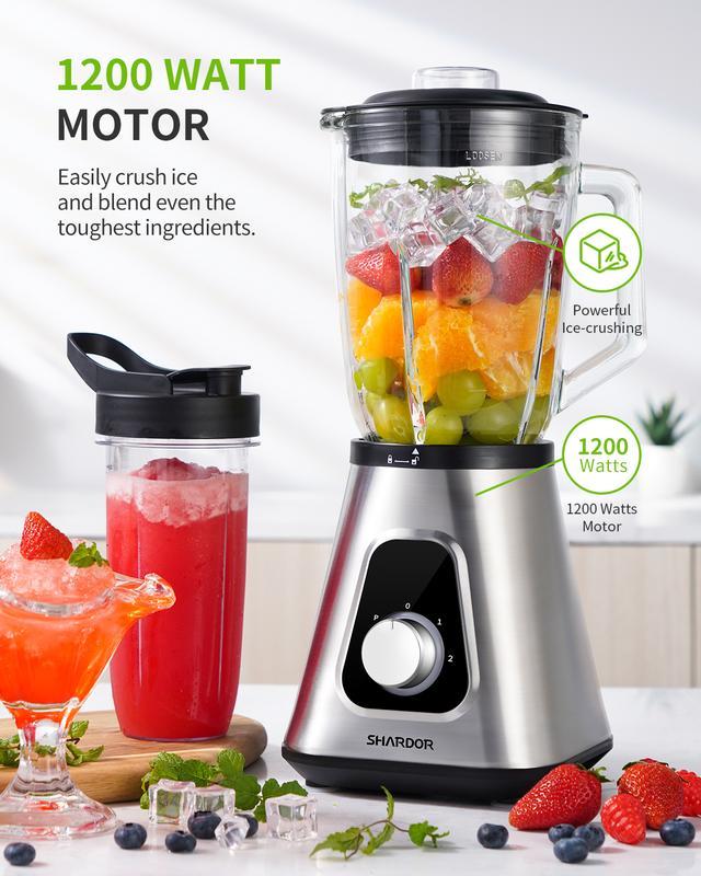 GDOR 1000W Immersion Hand Blender, 20-Speed Turbo, Titanium Blades, Dough Hooks & Chopper