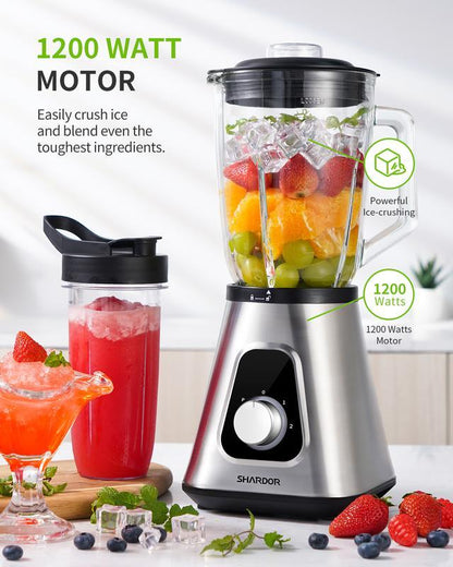 GDOR 1000W Immersion Hand Blender, 20-Speed Turbo, Titanium Blades, Dough Hooks & Chopper