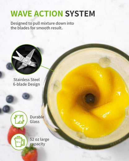 GDOR 1000W Immersion Hand Blender, 20-Speed Turbo, Titanium Blades, Dough Hooks & Chopper